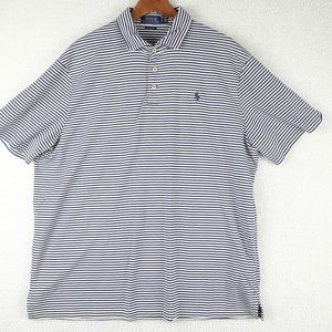 Polo Ralph Lauren Polo Mens Extra Large Blue White Breton Striped Knit Shirt